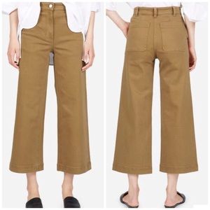 Everlane Wide Leg Crop Pant in Ochre